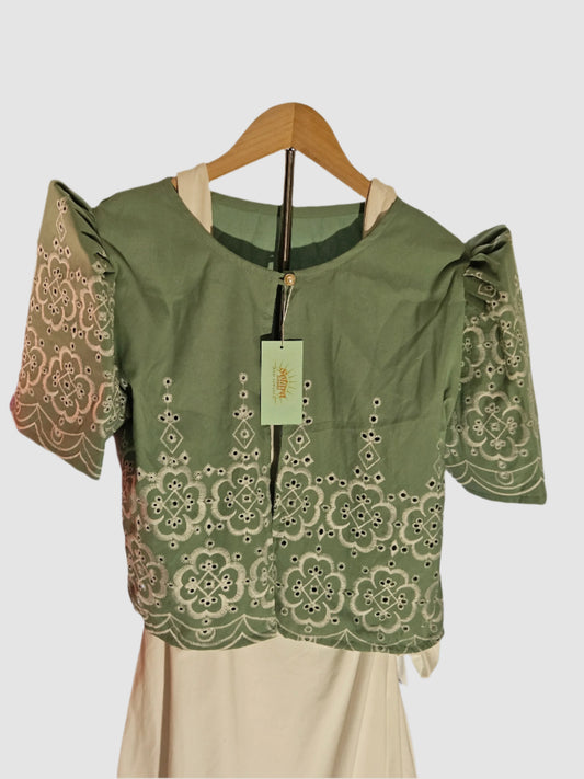 Bolero with Clover Embroidery