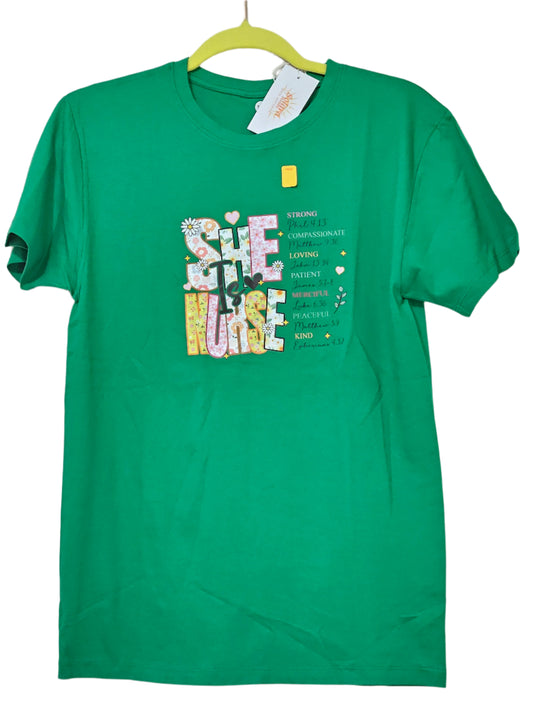 Printed T-shirt - "She is a Nurse"