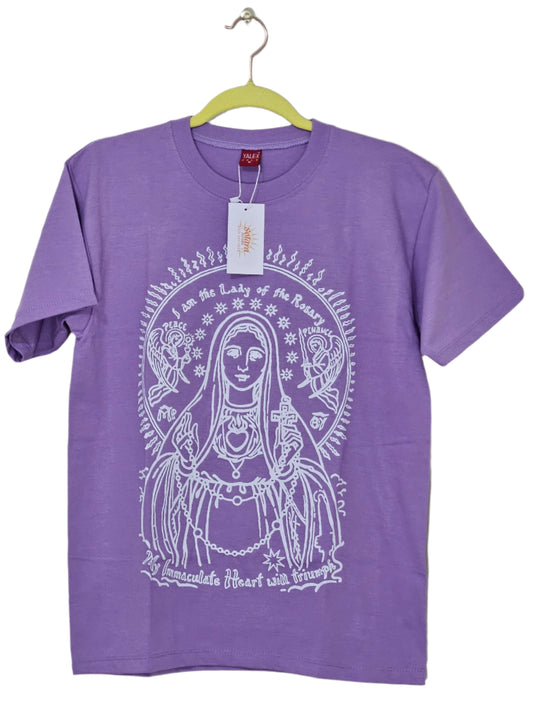 Printed T-shirt - Mother Mary (White Print)