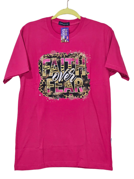 Printed T-shirt - "Faith over Fear"