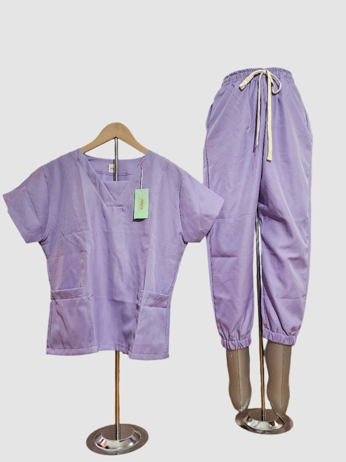 Scrub suit with V-shaped Neckline and Modesty Panel - For Women