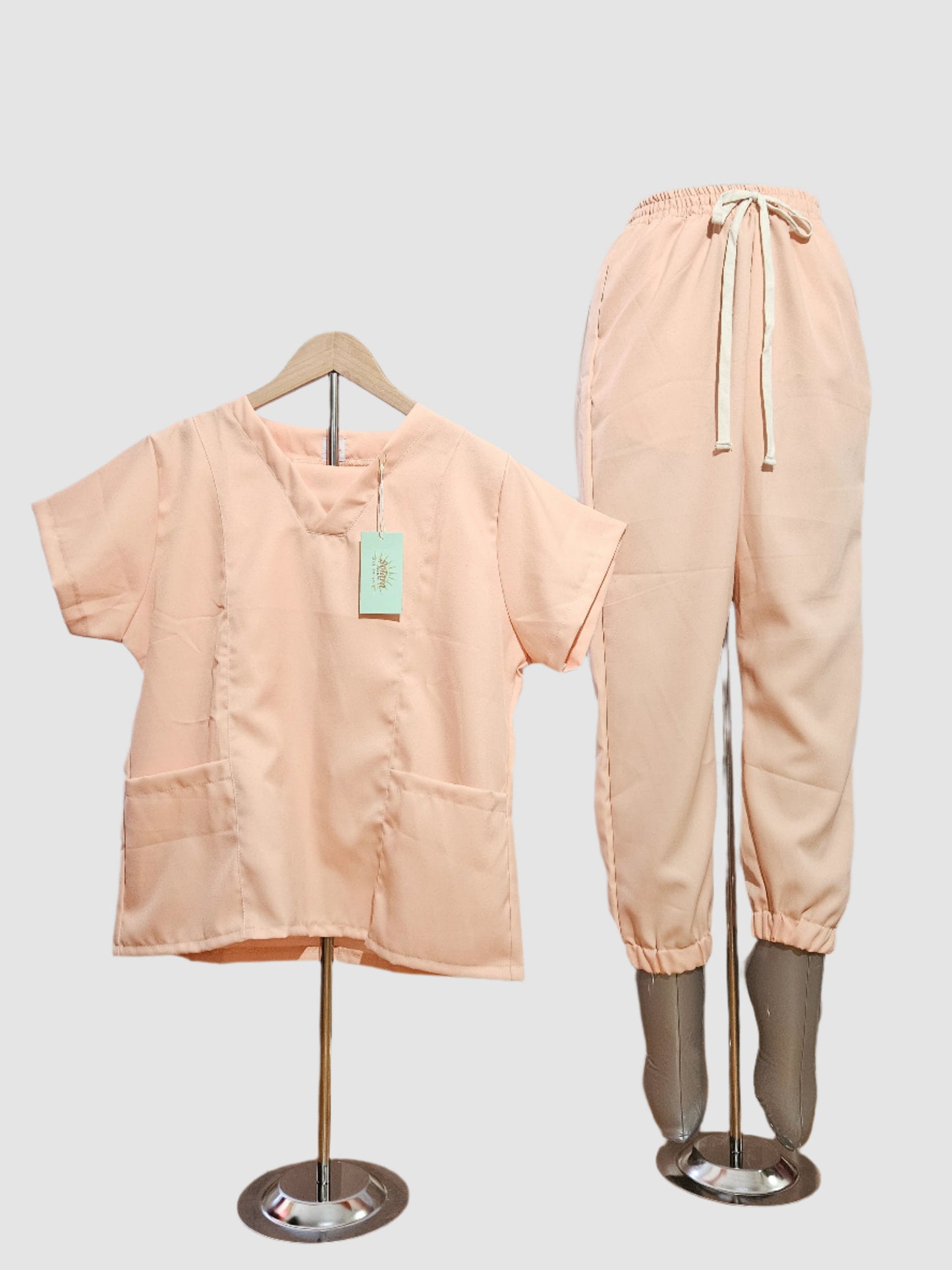 Scrub suit with V-shaped Neckline and Modesty Panel - For Women