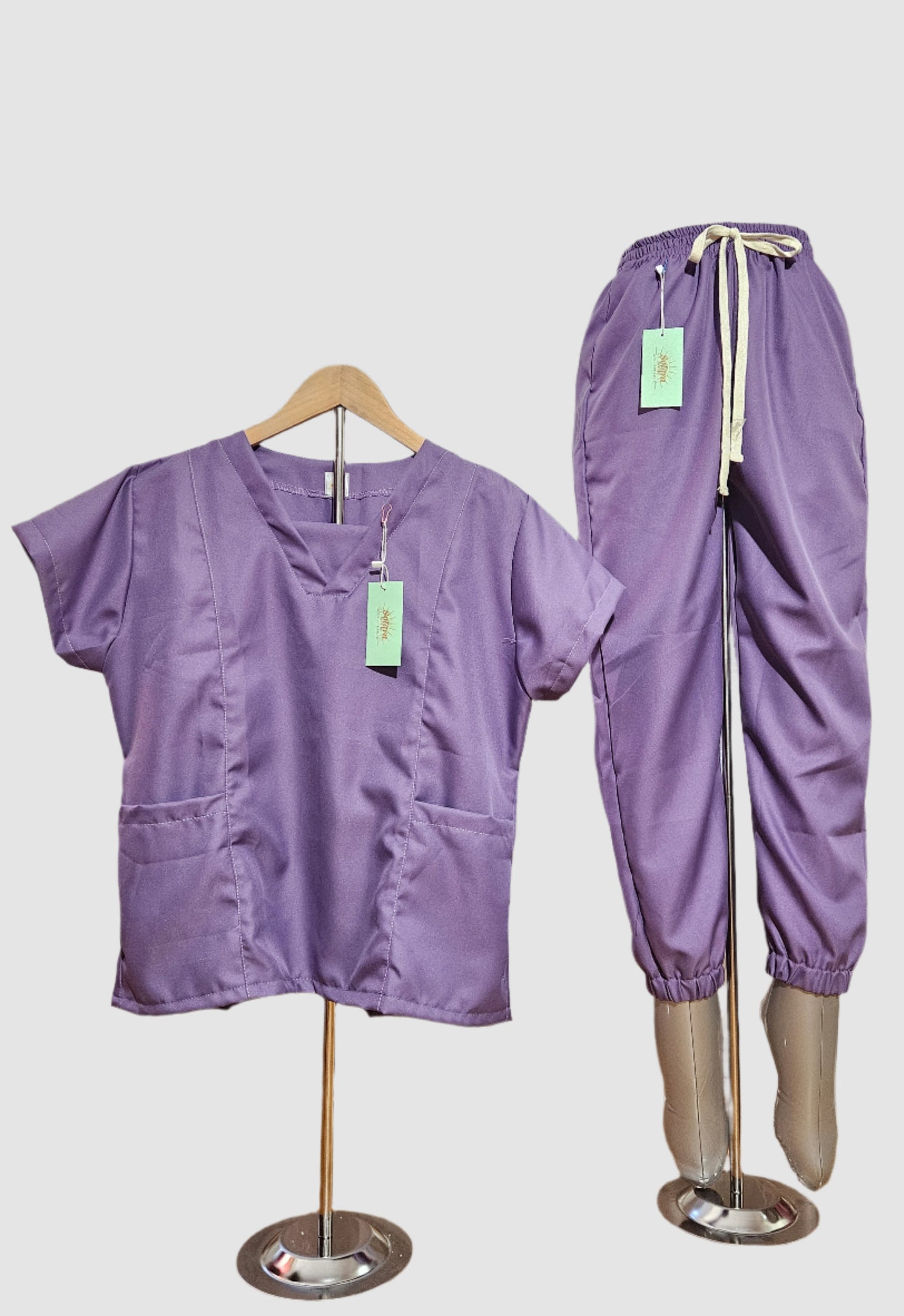 Scrub suit with V-shaped Neckline and Modesty Panel - For Women