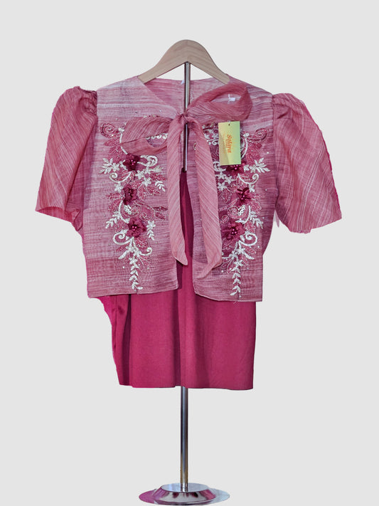 Red Bolero with Floral Embroidery - Design 2