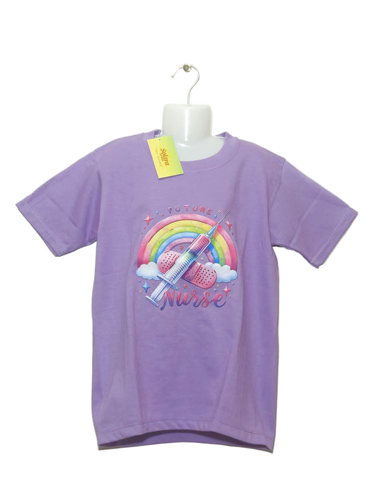 Printed T-shirt for Kids - Future Nurse (Rainbow)