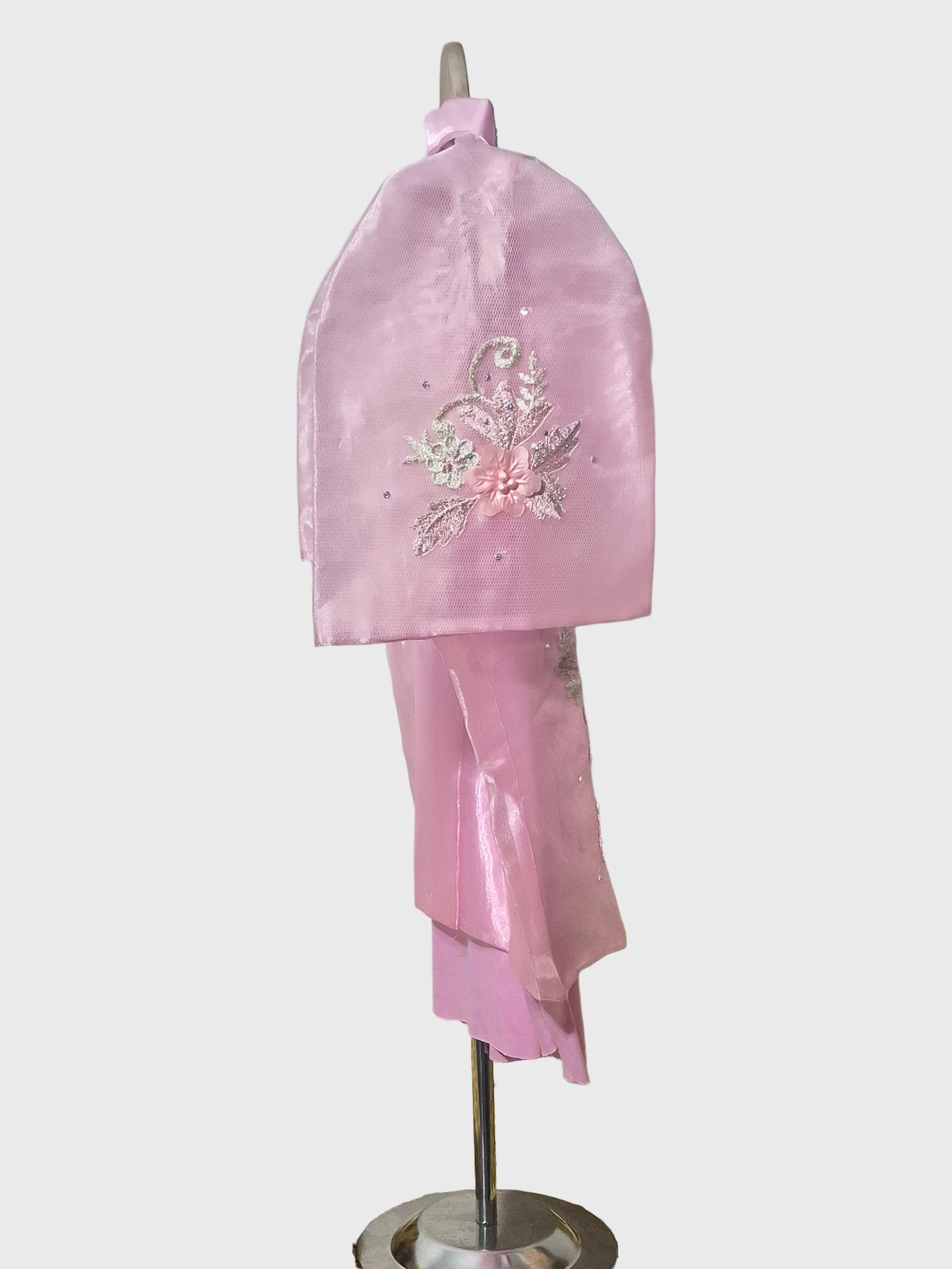 Light Pink Bolero with Floral Embroidery